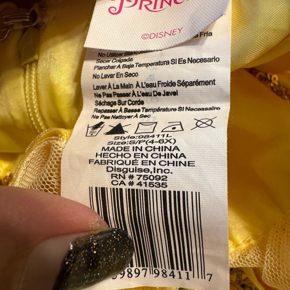 Disney Princess Belle Dress/Costume Size Small with matching Disney Doll - Picture 7 of 15